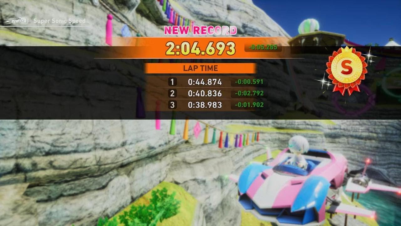 Sonic Racing CrossWorlds: Rainbow Garden S Rank(Super Sonic Speed)