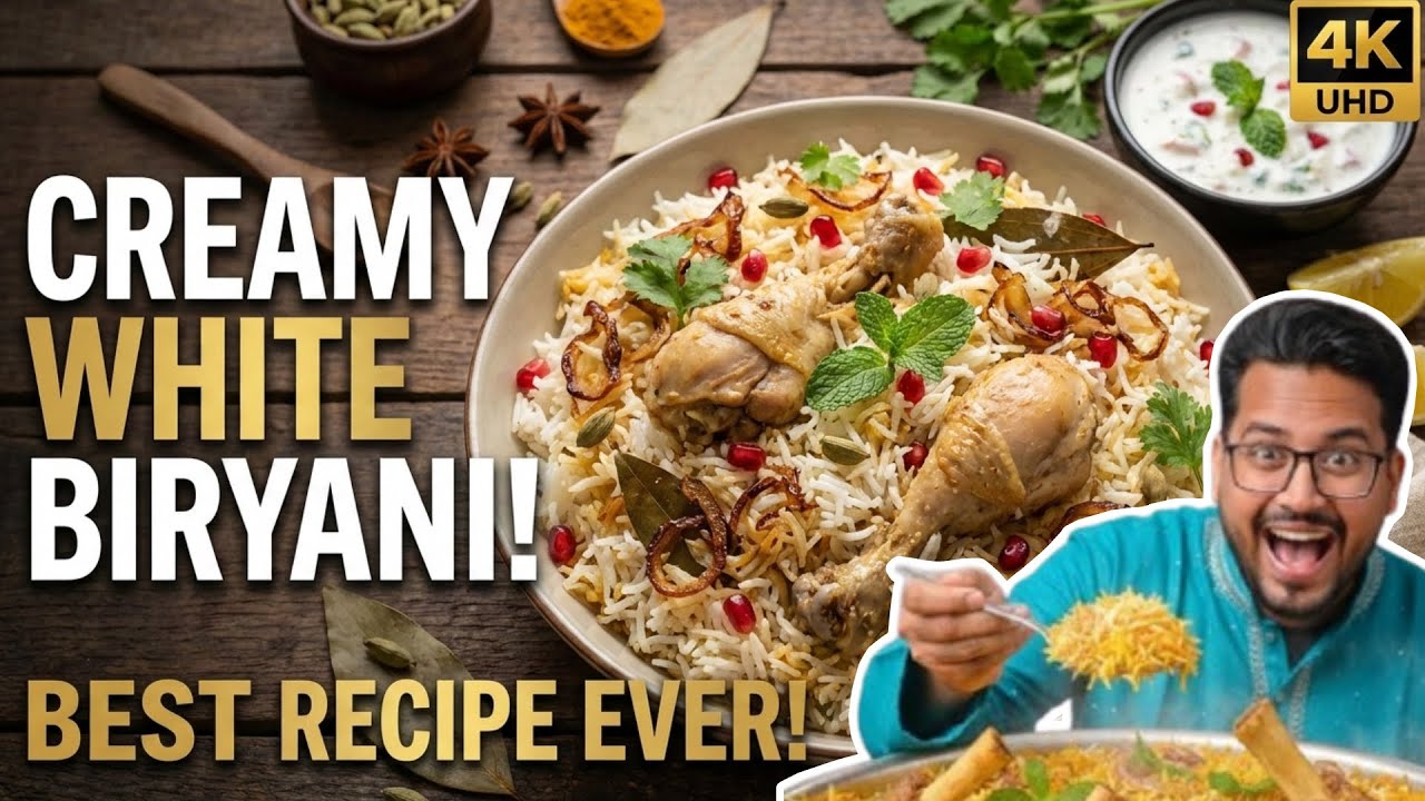 CHICKEN WHITE BIRYANI 🐓 | NIGHT BIRYANI | ZAMZAM FOODS | HUSSAINABAD FOOD STREET | 🍗