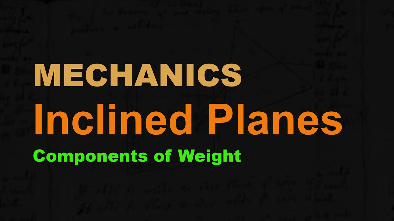 MECHANICS: Inclined Planes 1 | Components of Weight - YouTube