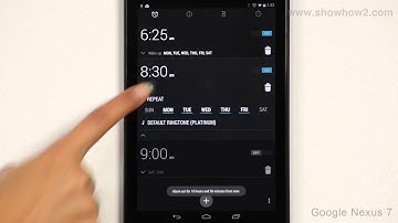 Google Nexus 7 - Edit Alarm Clock