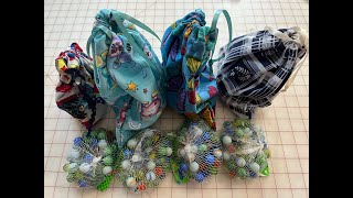 How To Make A Fabric Gift Bag- Easy Marble Bag-Scrap Buster Bag Made With Scraps And Old Clothes DIY