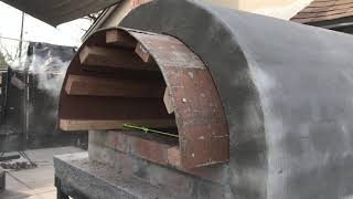 Rolling wood fire oven Part 3, removing forms.