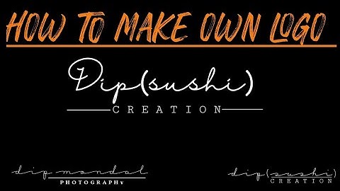 How to make photography logo ||own professional logo||