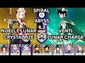 LUNAR CRYSTALLIZE NOELLE &amp; VENTI Lunar Charge | Spiral Abyss Floor 12  6.3 Genshin Impact