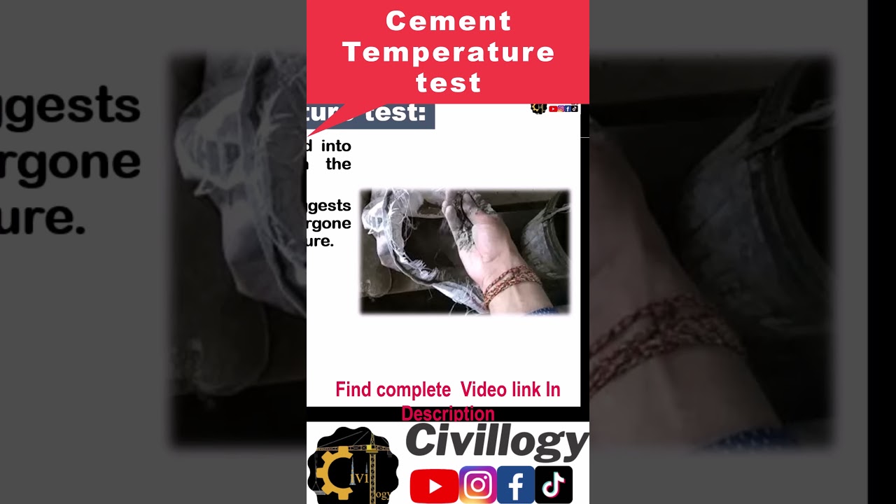 How to check cement quality by Temperature test of Cement?|Temperature of cement Test 