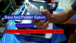 Cara Setup printer Epson L1110 baru jangan sampe salah- Unboxing printer epson l1110 dan setup