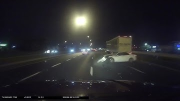 High Speed Crash on Highway Captured on Thinkware Dash Cam