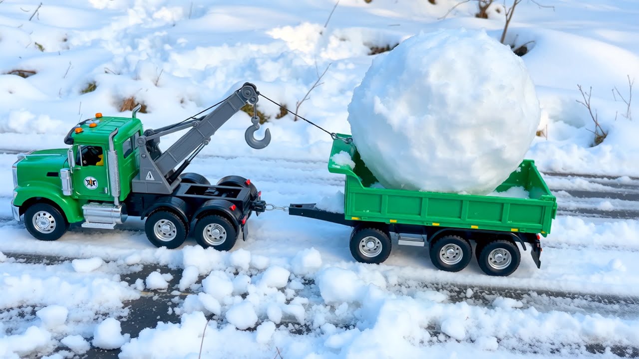 🚨 SNOW EMERGENCY! Toy Car Rescue Team Mission!  Stop Motion Truck Adventure Nursery Rhymes+Kid Songs