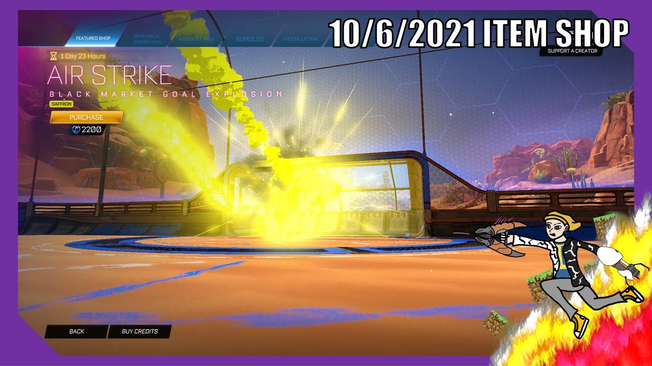 *Black Market* Saffron Air Strike Goal Explosion! | Rocket League Item Shop (6/10/2021)