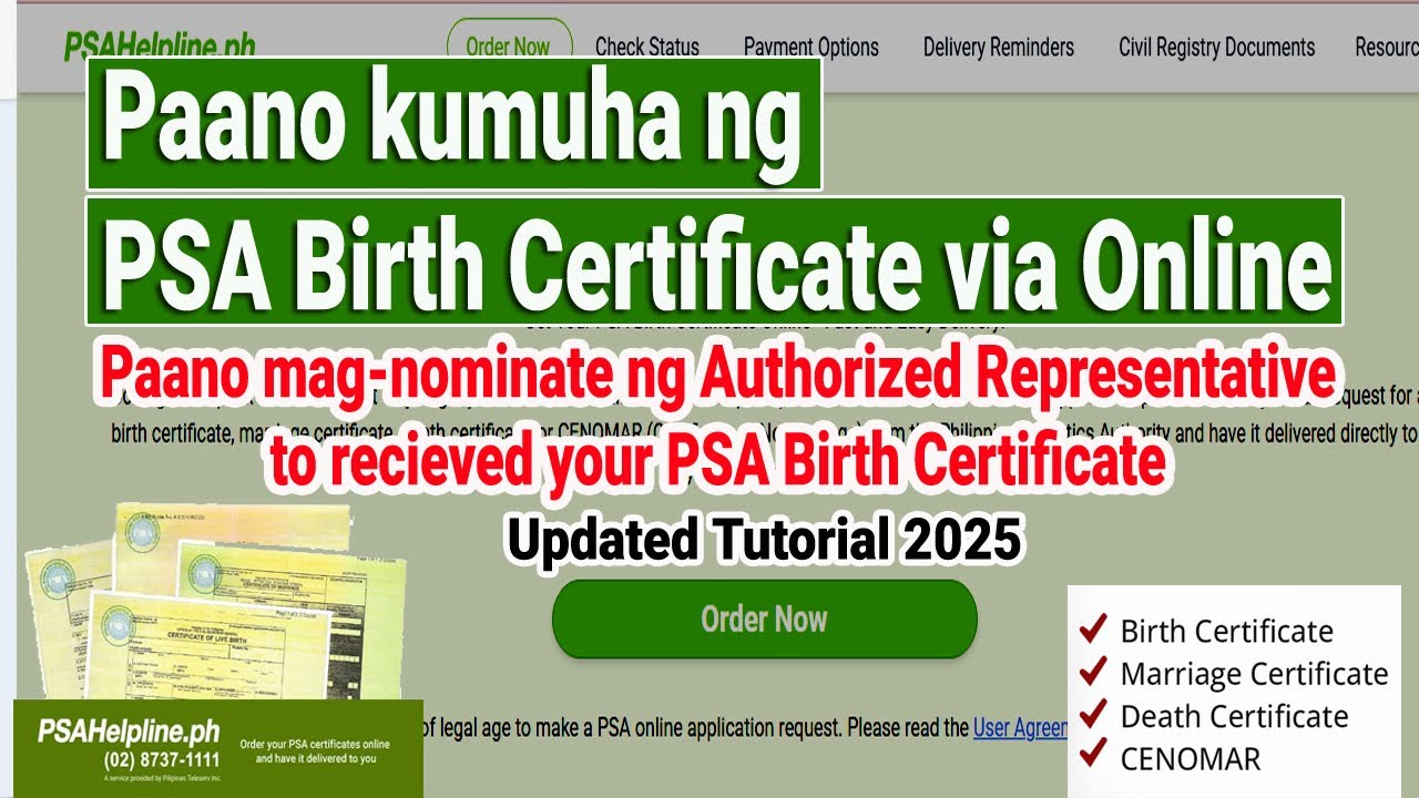 Paano kumuha ng PSA Birth Certificate via Online sa PSAhelpline.ph