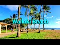 Hawaii | Waikiki Beach |  Tourists Enjoying the Beach |  Walking Tour of the Beach