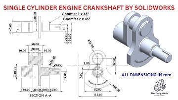 SolidWorks Tutorial: Design a Crankshaft for a Single Cylinder Engine