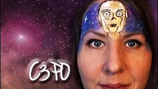 star face wars c3po painting