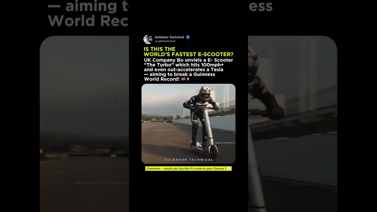 WORLD S FASTEST E SCOOTER 100MPH UNVEILED Faster Than A Tesla 