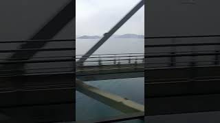 Crossing the Seto-Ohashi bridge by train #japan #travel