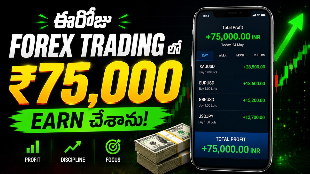 Live Forex Trading Profit Proof ₹75,000 Earn చేశాను - YouTube
