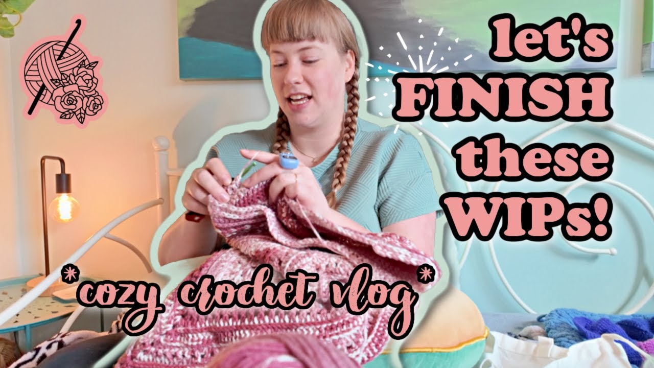 cozy crochet weekend vlog 🧶| finishing my WIPs