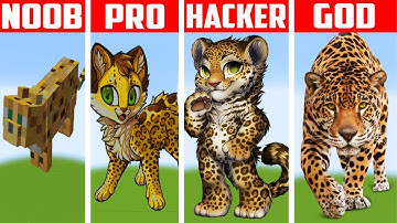 NOOB VS PRO VS HACKER VS GOD Pixel Art Ocelot І Minecraft