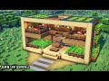 ⚒️Minecraft : How To Build a Open Type  Wooden Modern House - 마인크래프트 강좌 : 오픈형 나무 모던하우스 만들기