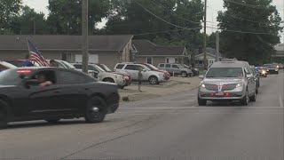 Fallen Terre Haute Police Officer escorted from hospital to funeral home