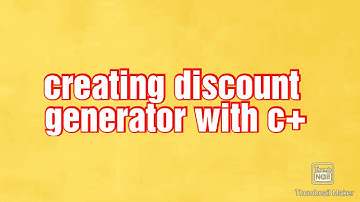 Creating a amount discount generator with c++  #firstvideoof5