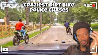 CRAZIEST DIRT BIKE POLICE CHASES CAUGHT ON DASHCAM 😱🔥 REACTION !