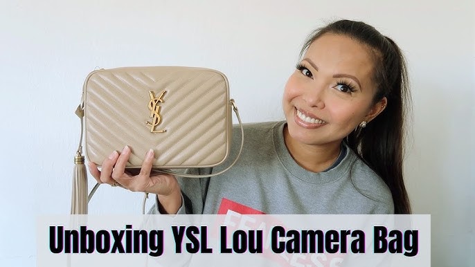 YSL LOU CAMERA BAG UNBOXING, DARK BEIGE