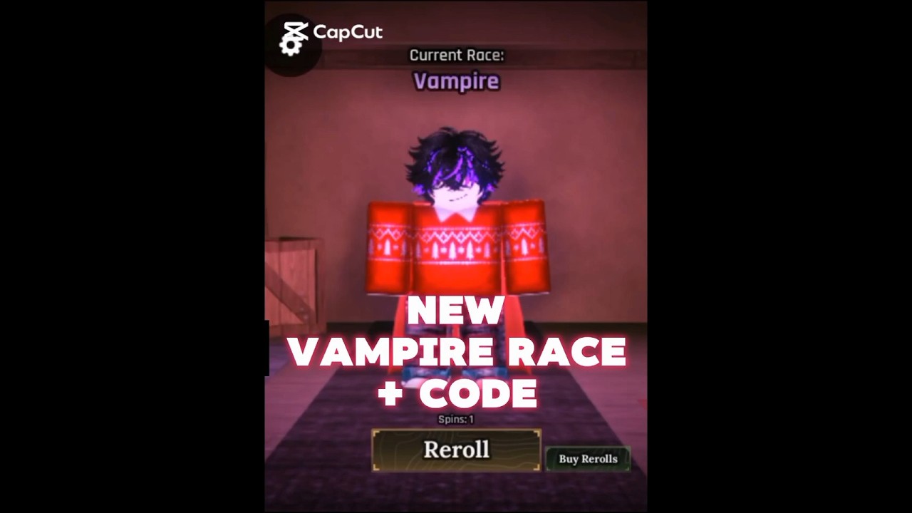 New Vampire Race + Code In Roblox The Forge