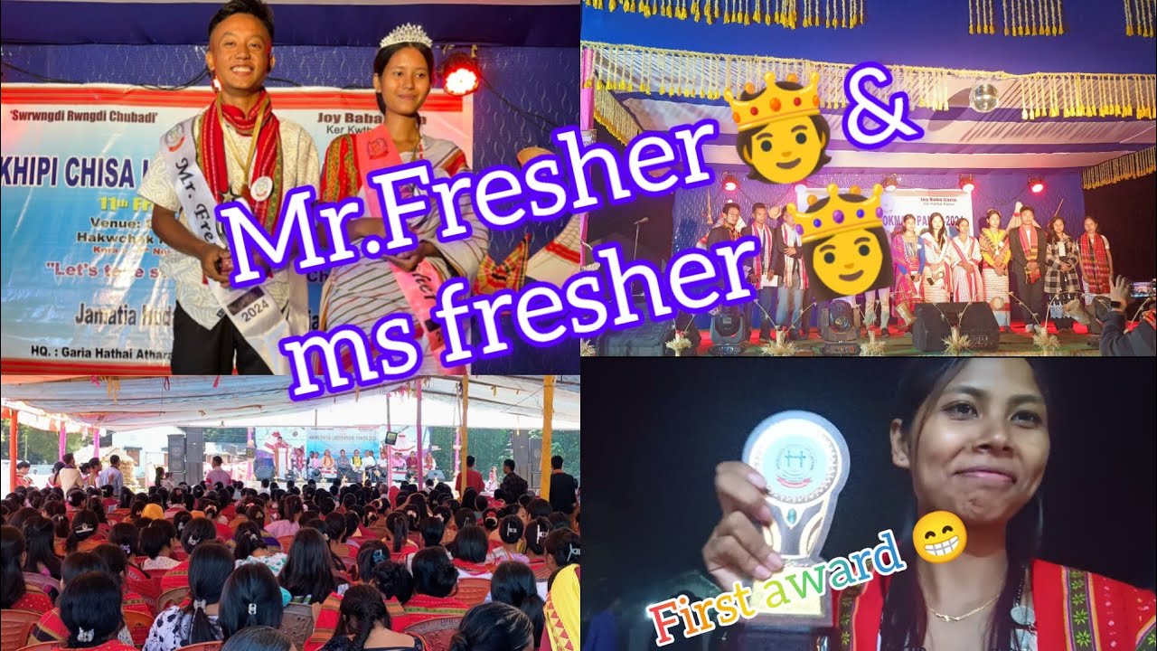 11 fresher meet 2024// hakwchak Kami.// First award//jamatia Hoda// @miss bahai