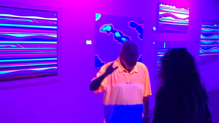 UV Light Painting Exhibition. Artist Craig Krefetz...