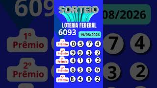 🟣 LOTERIA FEDERAL 6093 |  SAIU O RESULTADO DE HOJE!