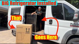 Installing Large 83L Bodega Cooler RV Fridge In Promaster Camper