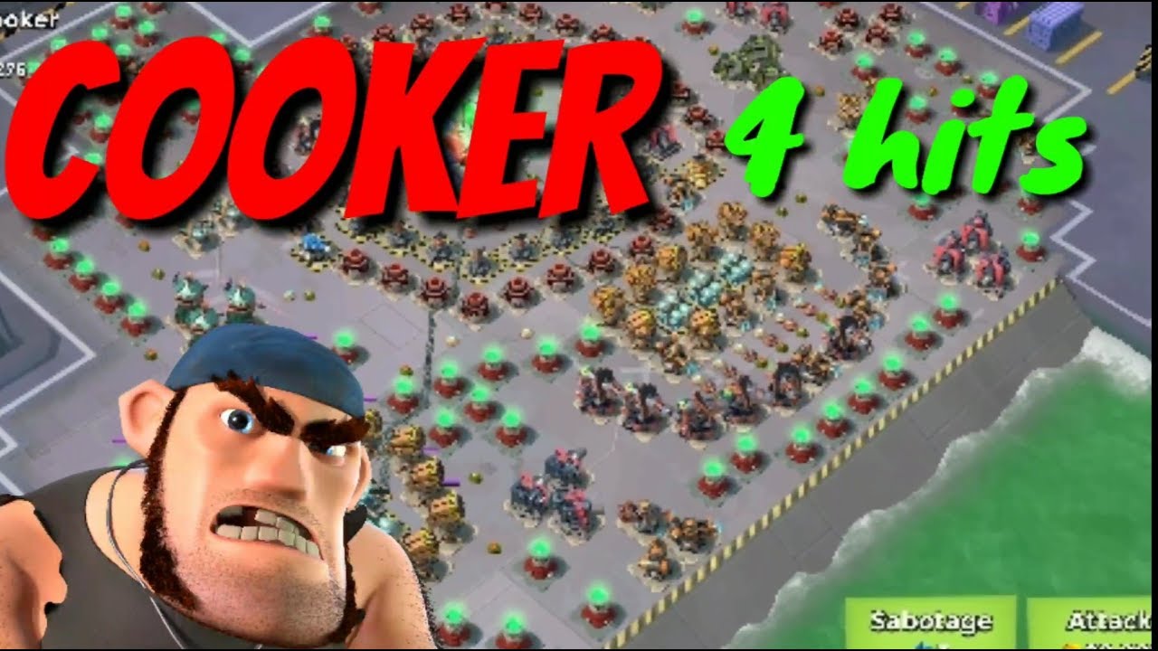 Cooker 4 hits - zooka - boom beach - boom beach indonesia