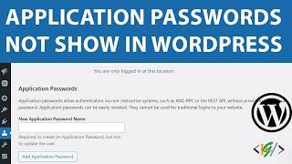 How to Fix Application Passwords not Showing in User Profile in WordPress