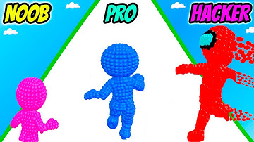 Pixel Run 3D: Sandman Run - NOOB vs PRO vs HACKER