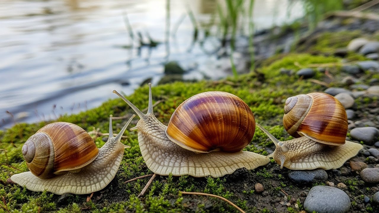 Looking for beautiful animals, snails are gathering again