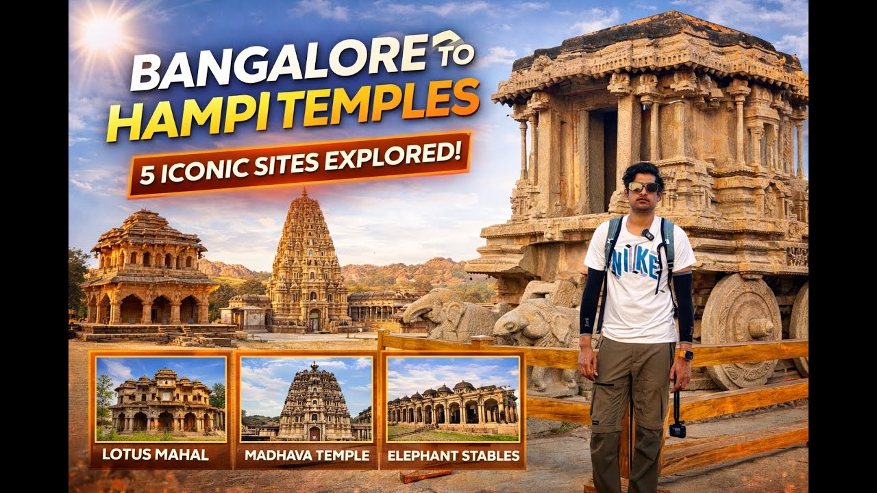 Bangalore to Hampi Temple Road Trip 🛕 | Virupaksha, Vittala, Lotus Mahal & Hidden Wonders of Hampi