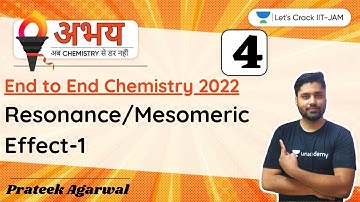 Resonance/Mesomeric Effect-1 | End to End Chemistry for IIT-JAM 2022 | Prateek Agarwal