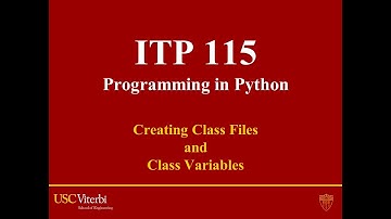 Separating Classes into Files and Creating Class Variables
