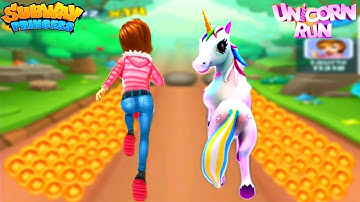 Subway Princess Runner🏃‍♀️ V/S Unicorn Run🦄 - Endless Run | Android/iOS Gameplay HD