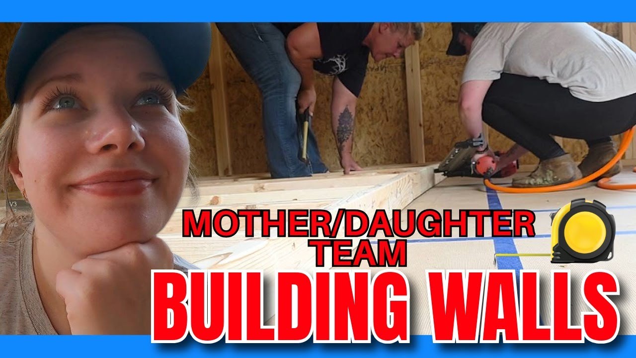 Сарай Дженны, дом обзавёлся стенами! Мать и дочь строят! Семейный комплекс, крошечный дом, усадьб...