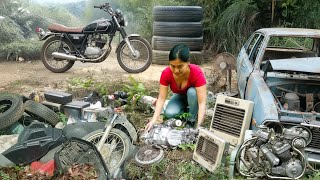 Download Lagu Mechanic Girl Fully Restores a Motorcycle Engine From Abandoned Scrap to Smooth Power MP3