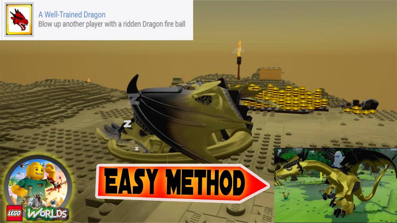 Lego Worlds A well Trained Trophy in under 2 minutes (2021) Golden Dragon Code - YouTube