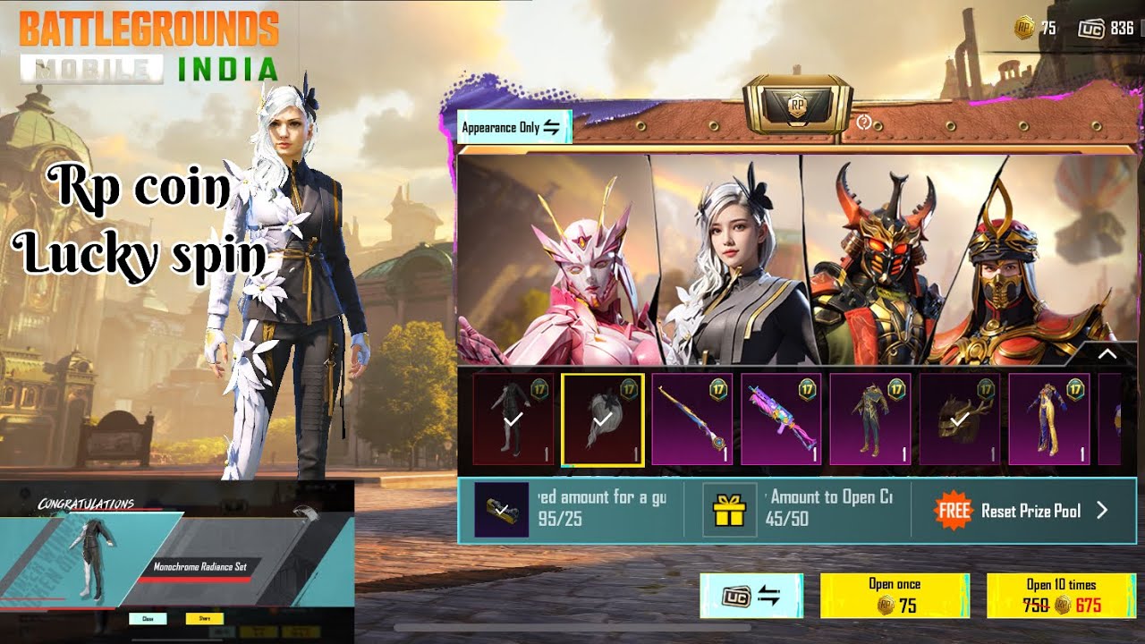 Royal pass Coins Lucky Spin || Rp Crate open Coin 