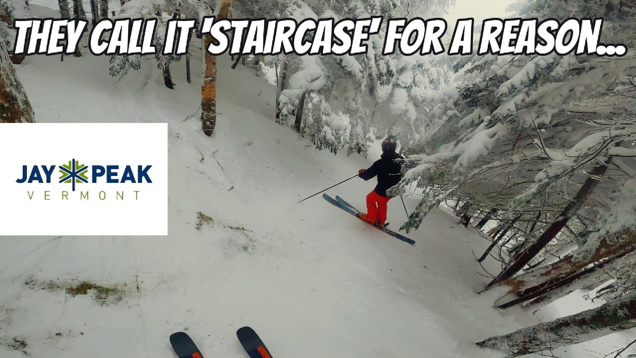 Jay Peak's STEEPEST GLADE - Staircase
