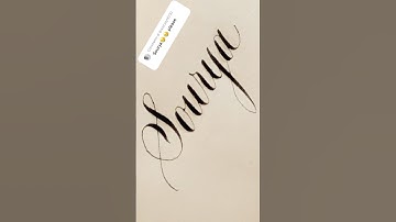Copperplate calligraphy, tutorial: how I write your name #sourya
