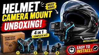 Helmet Strap Camera Mount Unboxing🔥| Complete Kit & First Look 