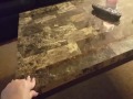 Safstar Coffee Table &amp; End Table Set Faux Marble Pattern Furniture