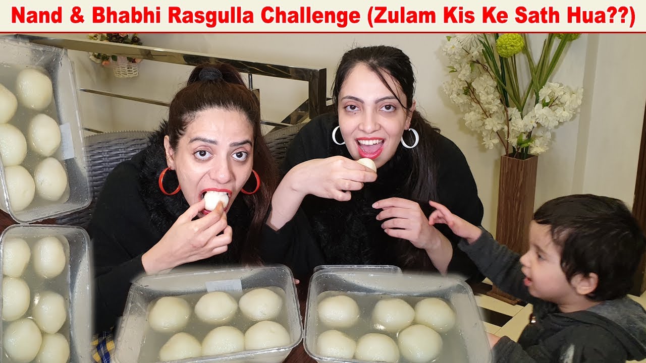 Rasgulla Challenge Between Nand & Bhabhi in 4 Levels | Ayesha & Momina