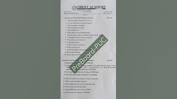 PUC-PREBOARD-2nd PUC-COMPUTER SCIENCE||KARNATAKA||SUBSCRIBE|short